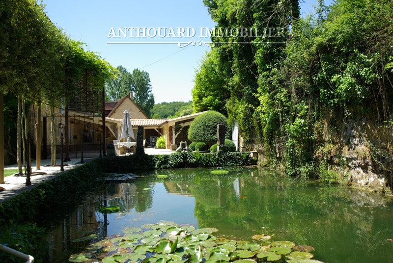 Demeure en perigord vente bassin eau